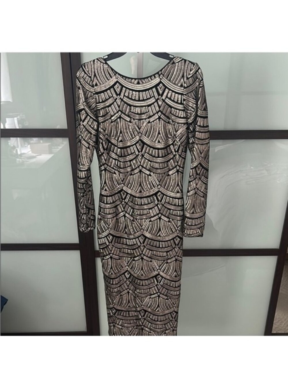 Elegant Black and Silver Mini Dress